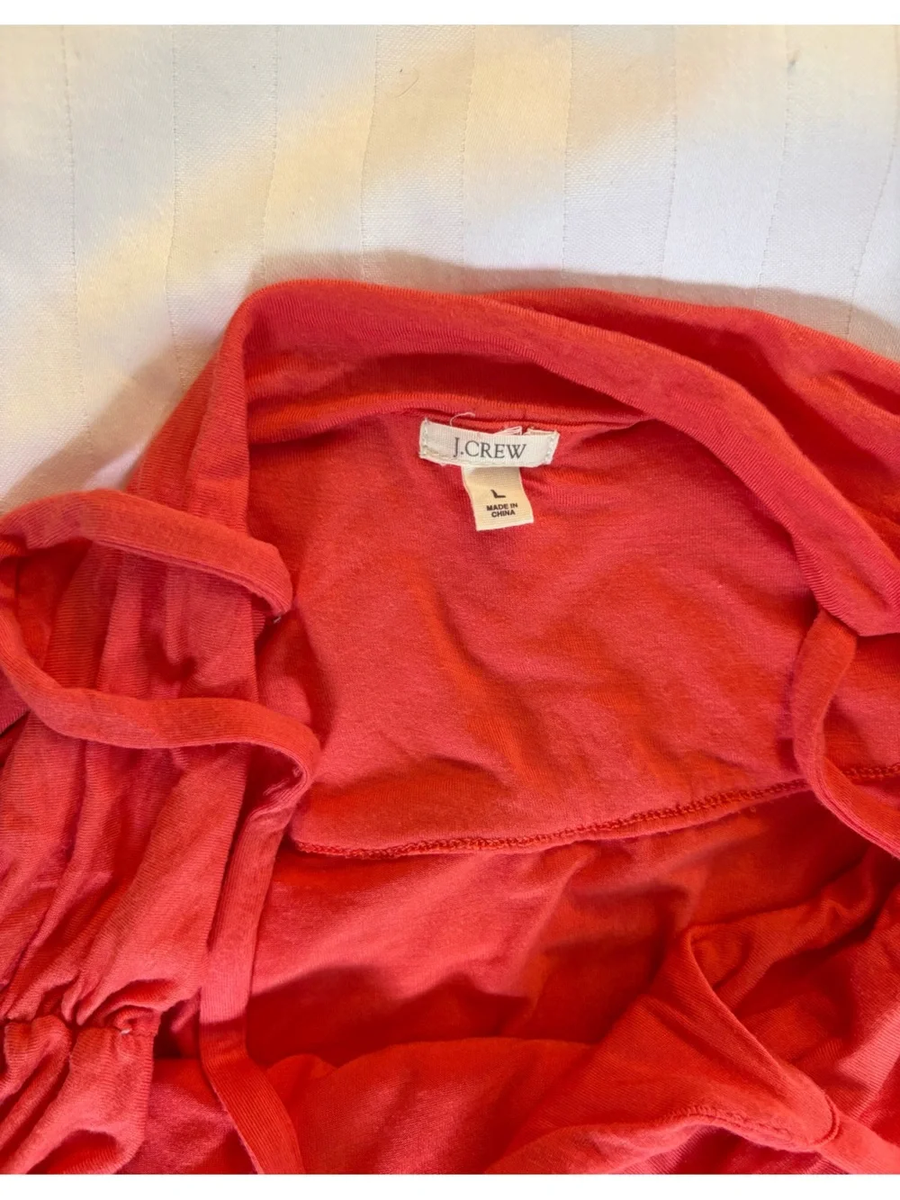 J. Crew Coral Red Tiered Spaghetti Strap Dress